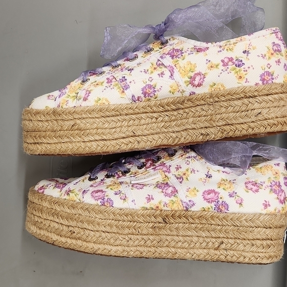 𝅺loveshackfancy superga women's size 39.5 EUC tropical sunset - Picture 5 of 8
